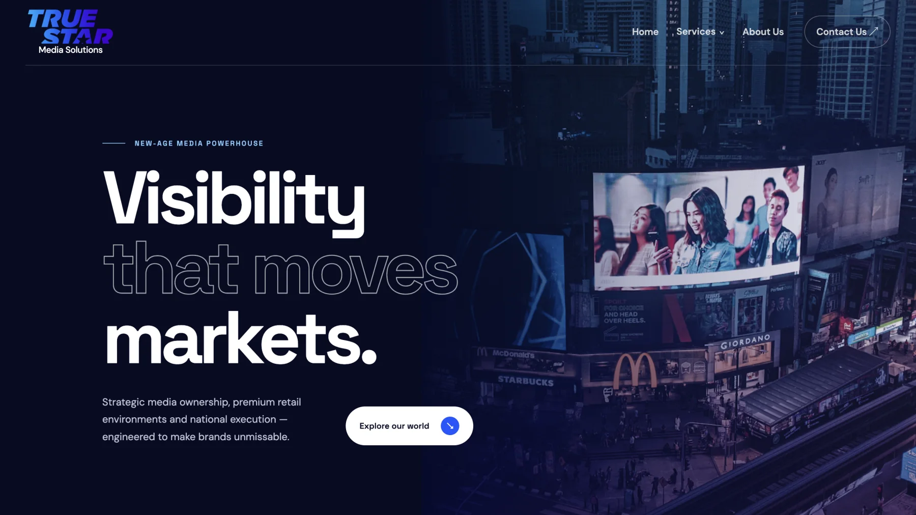 True Star Media Solutions website project